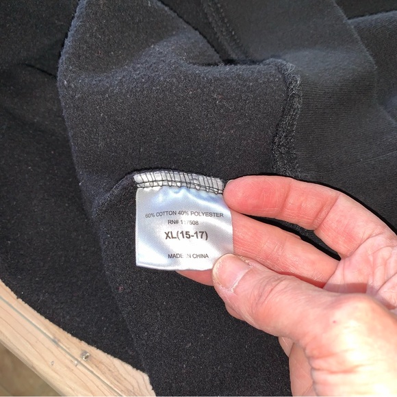 Black Long Sleeve Graphic Sweatshirt - Picture 8 of 11